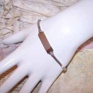 Vintage Unengraved FCC Sterling Silver Identification Bracelet